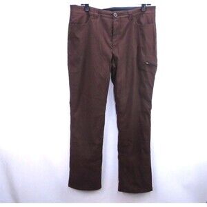Eddie Bauer Pants Rainier Women Size 12 (34x32) Brown Fleece Lined Jogger
